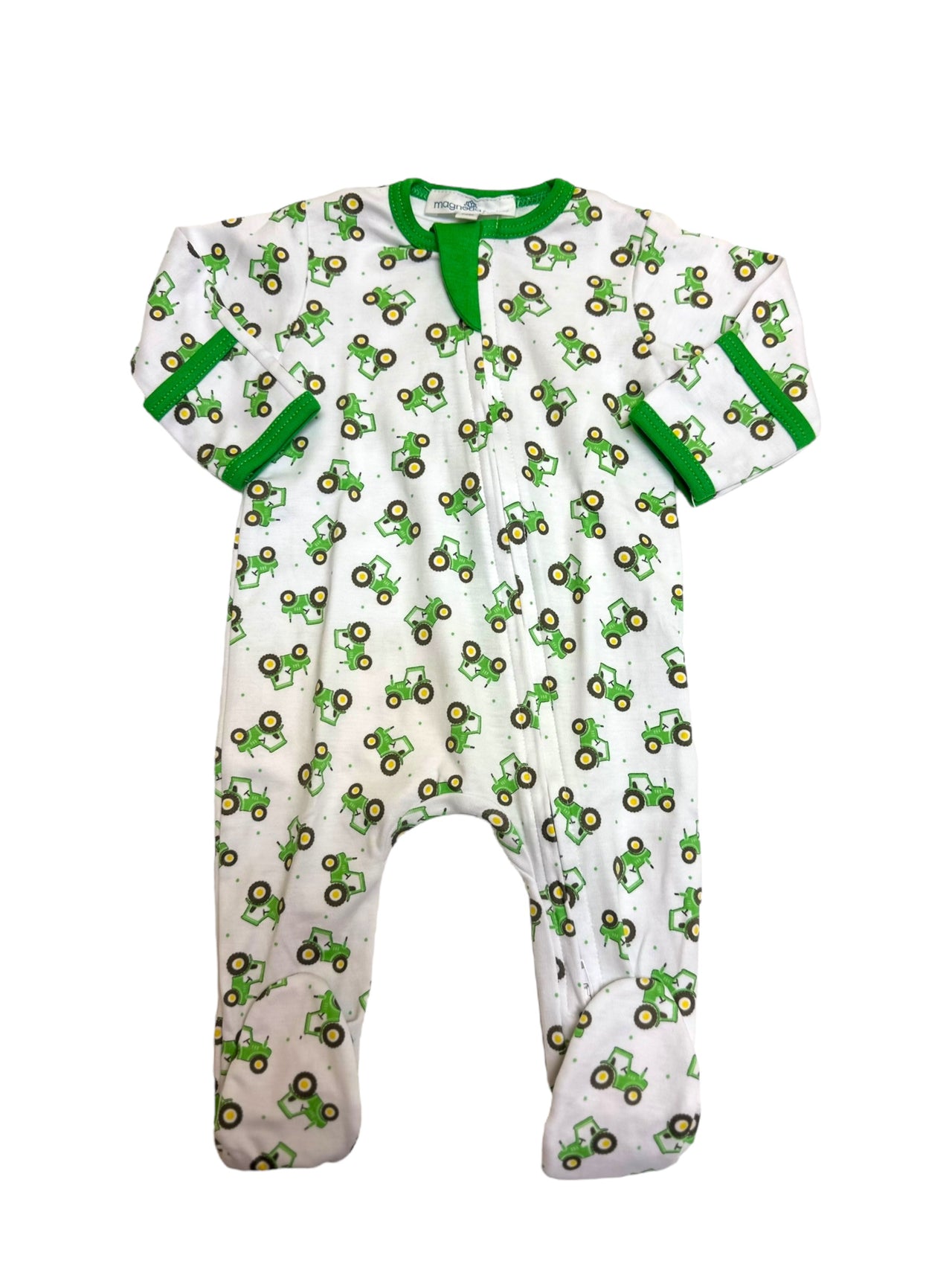 Magnolia Baby Little Green Tractor Printed Footie 3392-423P 5207