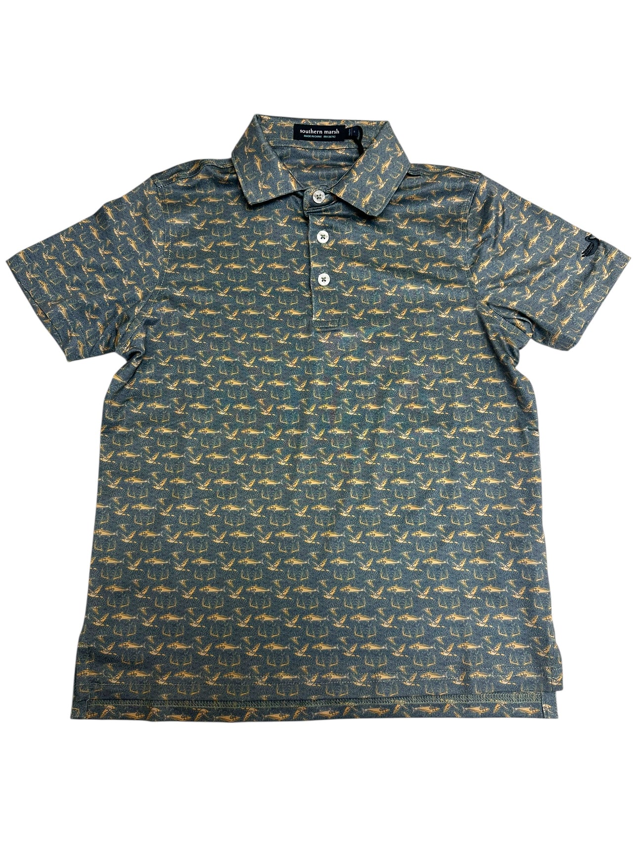 Southern Marsh Youth Flyline Performance Polo Sportsman Paradise Slate YPPDS 5208