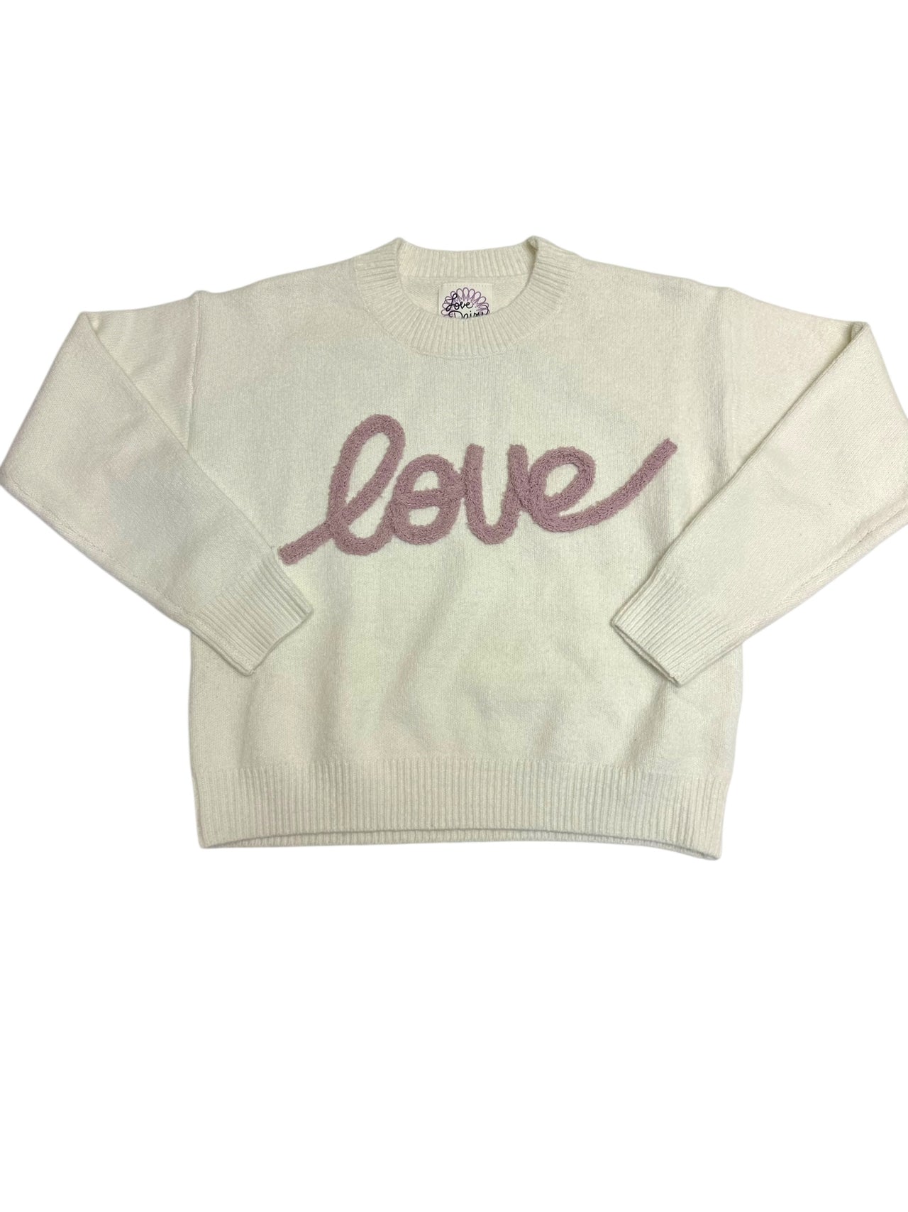 Love Daisy Ivory/Mauve Crew Neck LS LD15787 5208