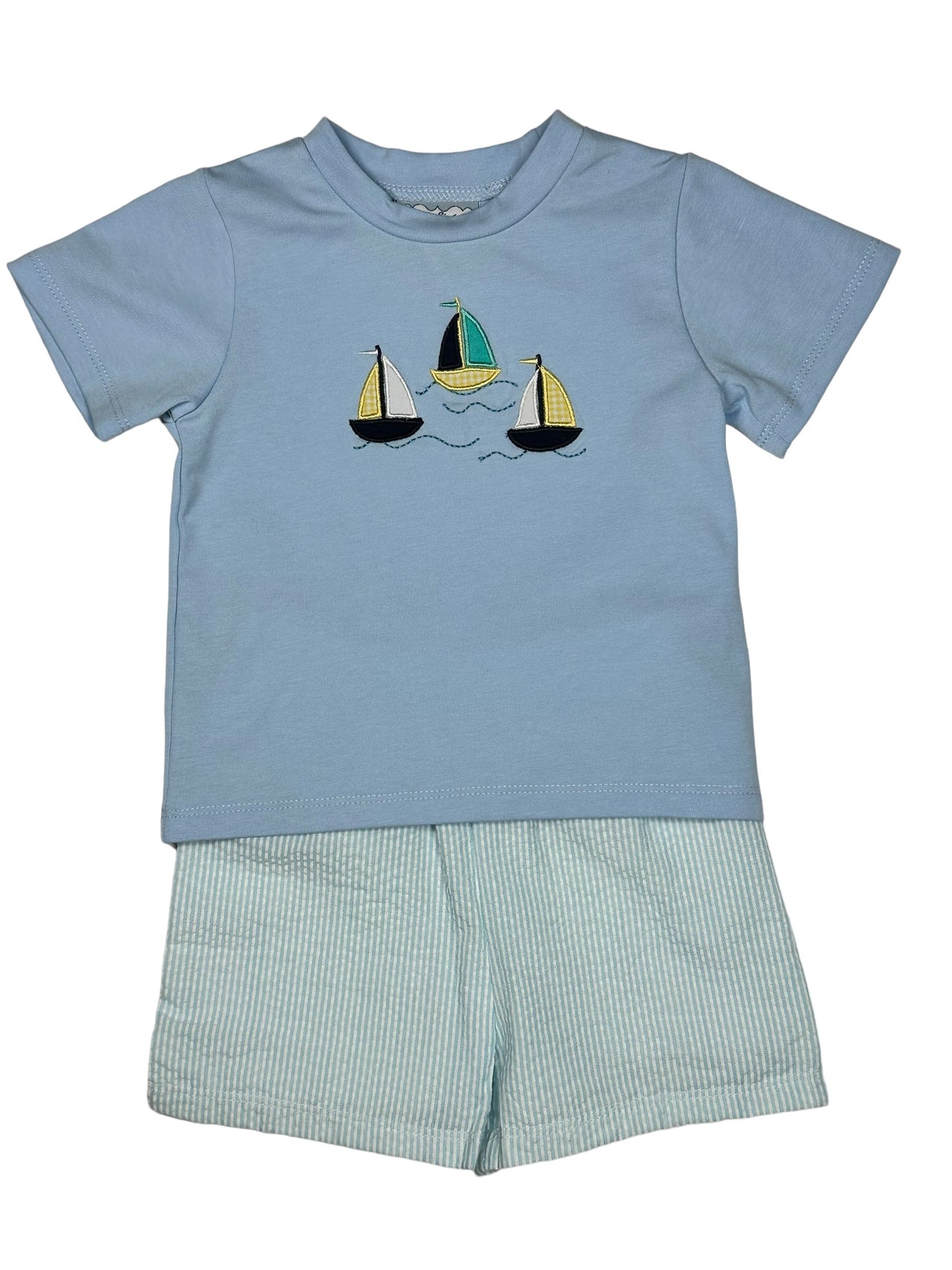 Three Sisters Sailing Away Boys Short Set 830 5201