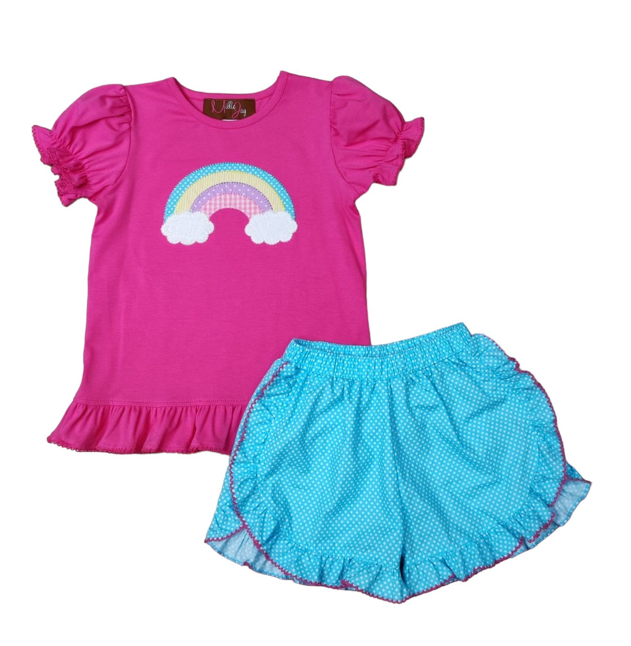 Millie Jay Rainbow Applique Short Set 549 5201