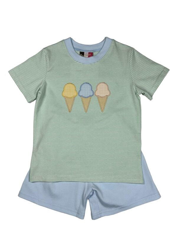 Banana Split Ice Cream Appl Boys Short Set 387 5201