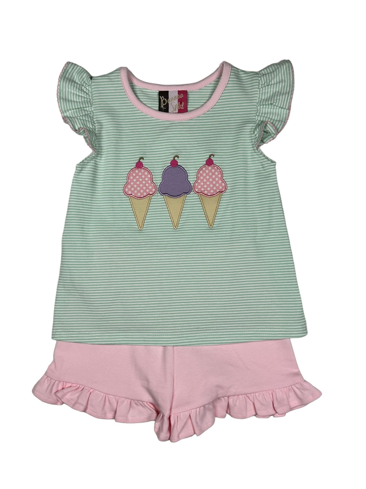 Banana Split Ice Cream Appl A/S Short Set 386 5201