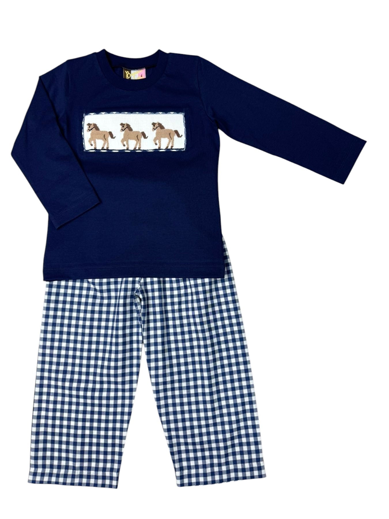 Banana Split Giddy Up Smocked Boys Pant Set FW25-232 5207