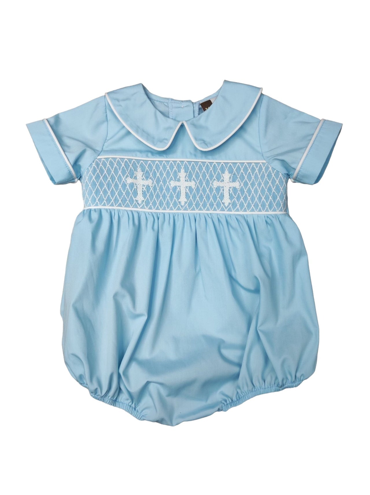 Banana Split Faith Smocked Boys Bubble 213 5201