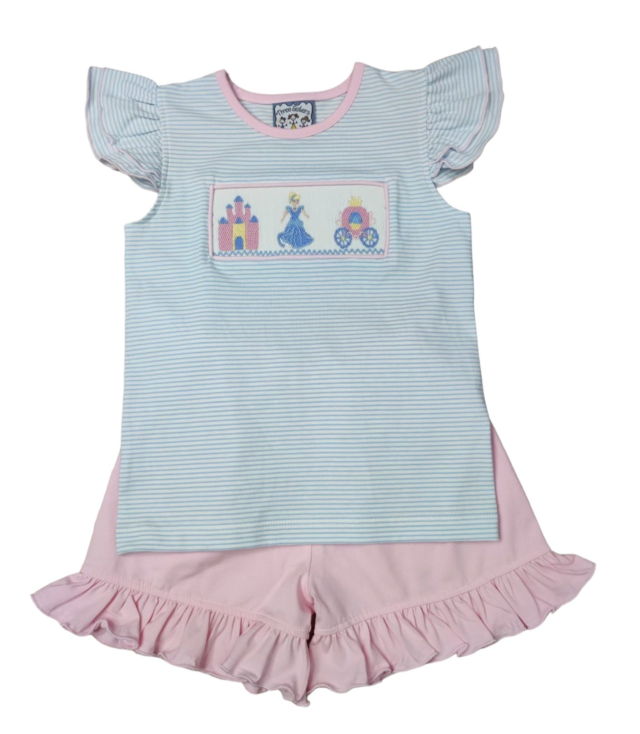 Three Sisters Princess Smocked A/S Short Set 748 5201