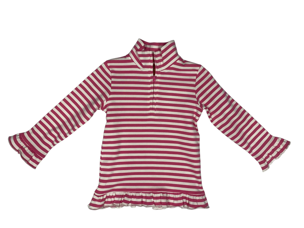 Millie Jay Ellie 1/4 Zip Pullover Pink Stripe 661 5208