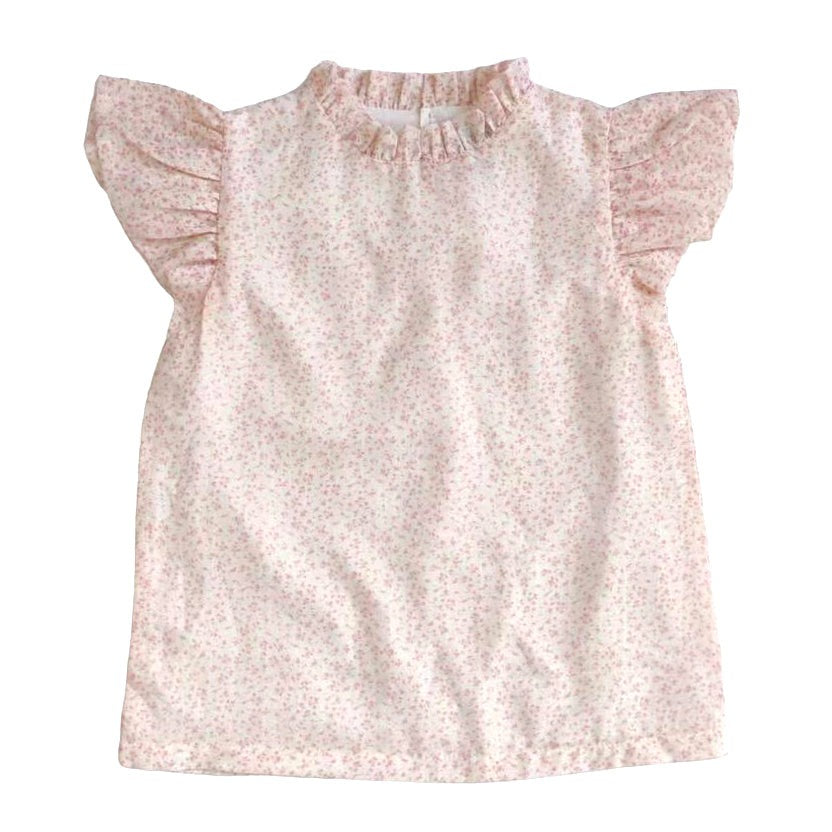 Little Olin AS Pink Flower Ruffle Blouse 5203