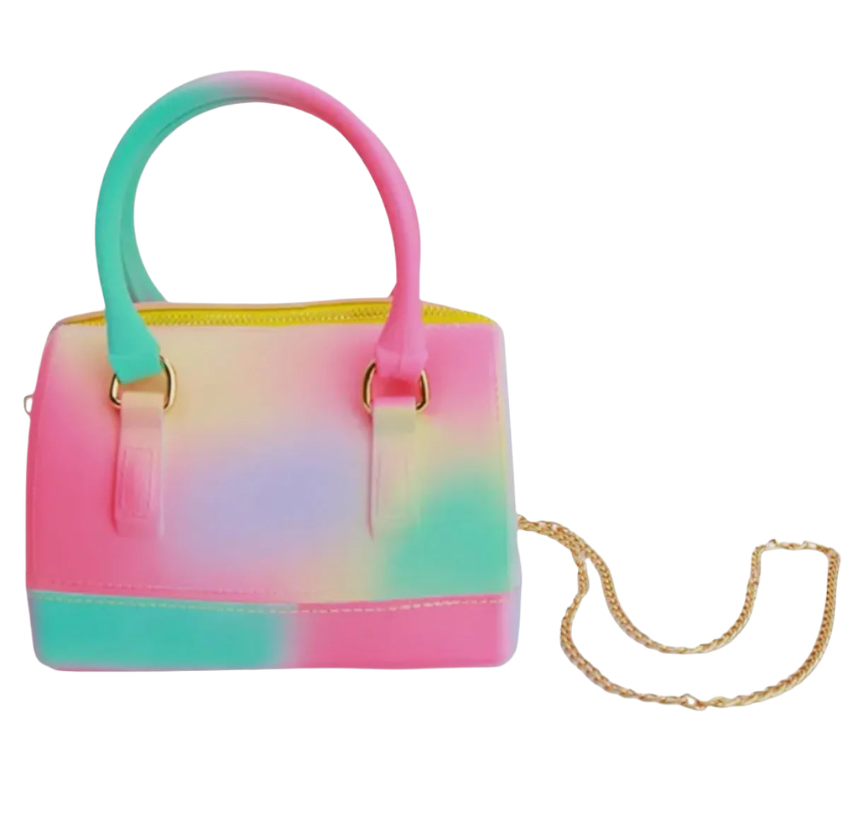 Sparkle Sisters Large Pastel Tie Dye Jelly Bowler Bag