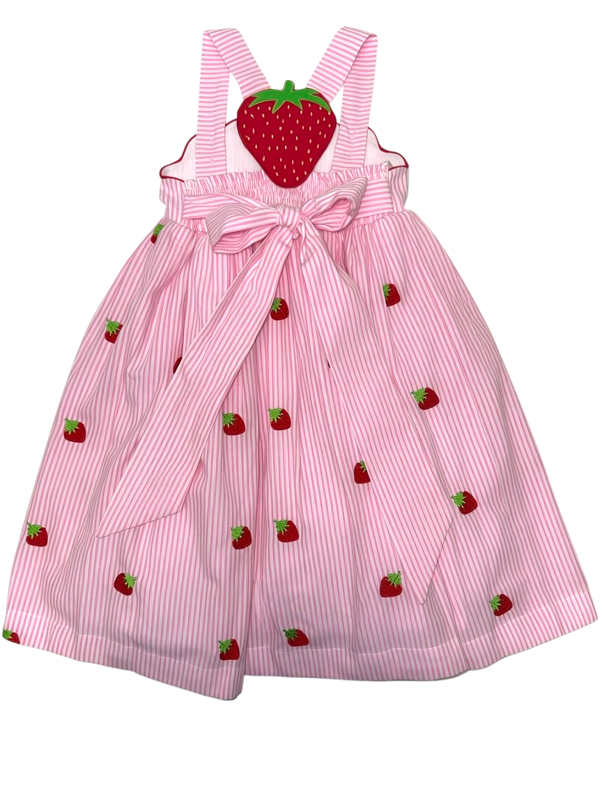 Cotton Kids Strawberry Scallop Dress 5249