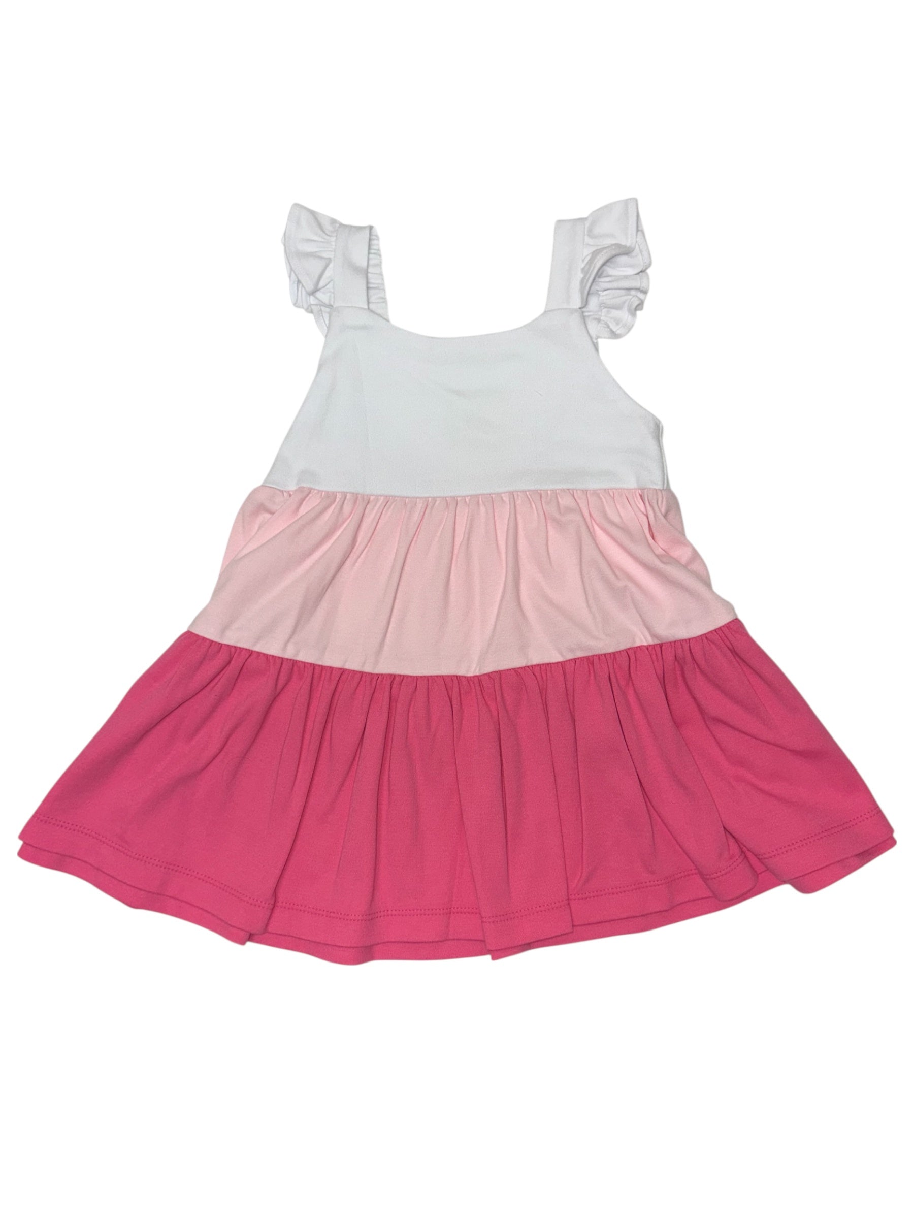 Zuccini Petunia Dress White/Pink Alpharetta 5302