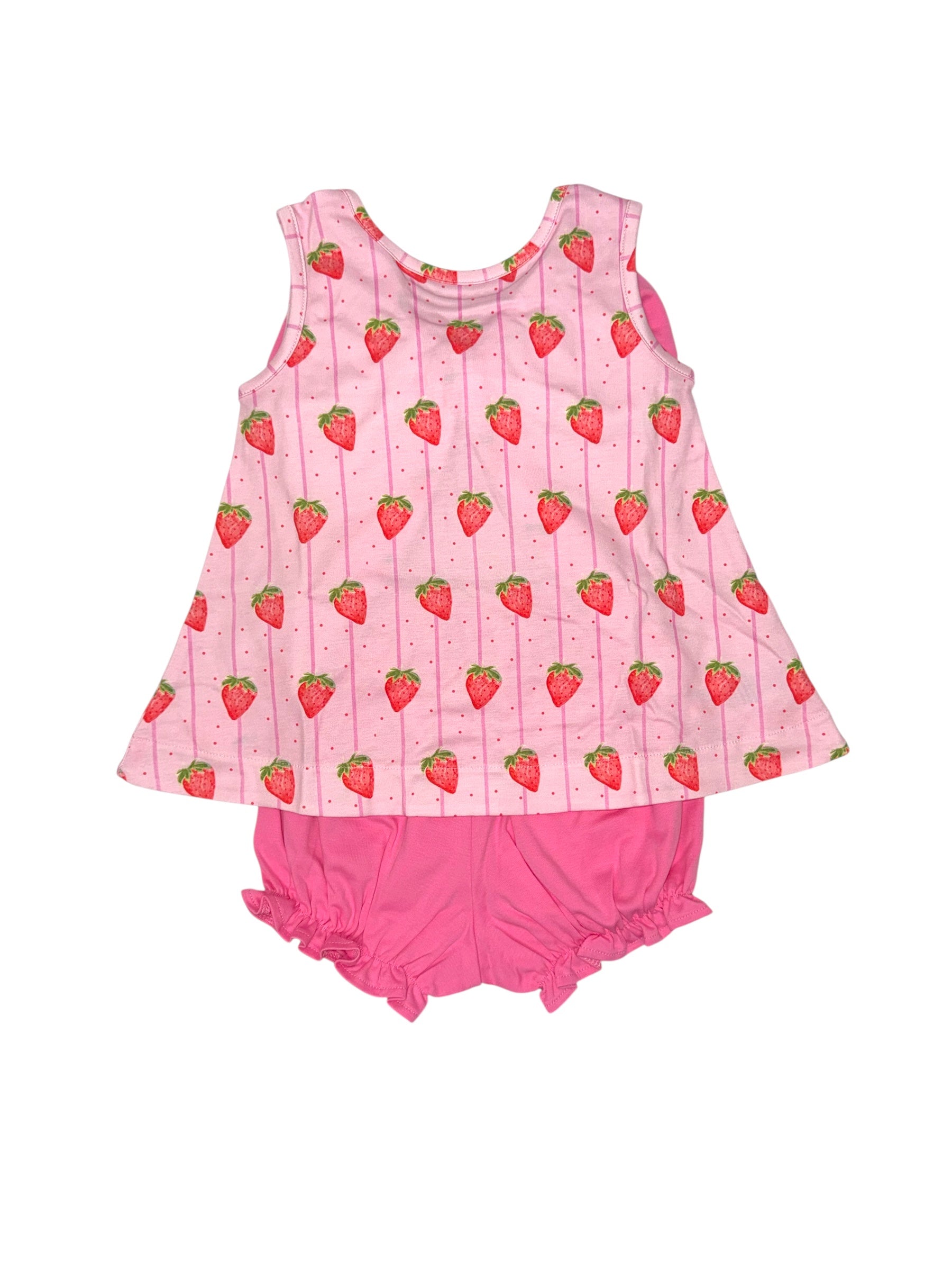 James & Lottie Strawberry Knit Lottie Bloomer Set