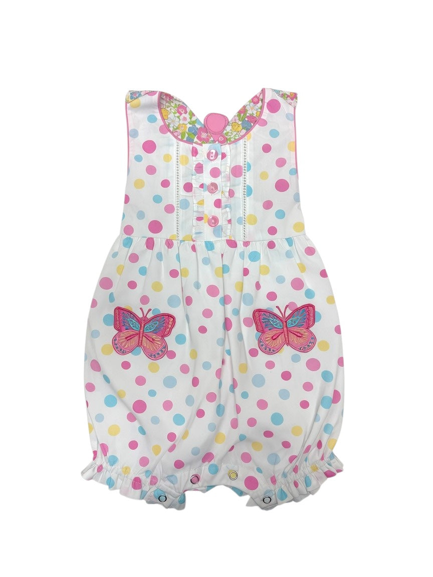 Cotton Kids Polka Dot Butterfly Romper CK5237