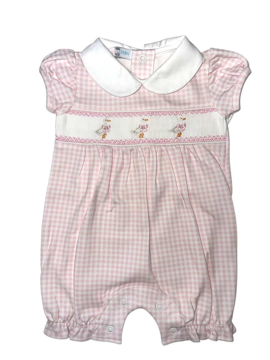 Baby Loren Gingham Knit  Baby Goose Bubble