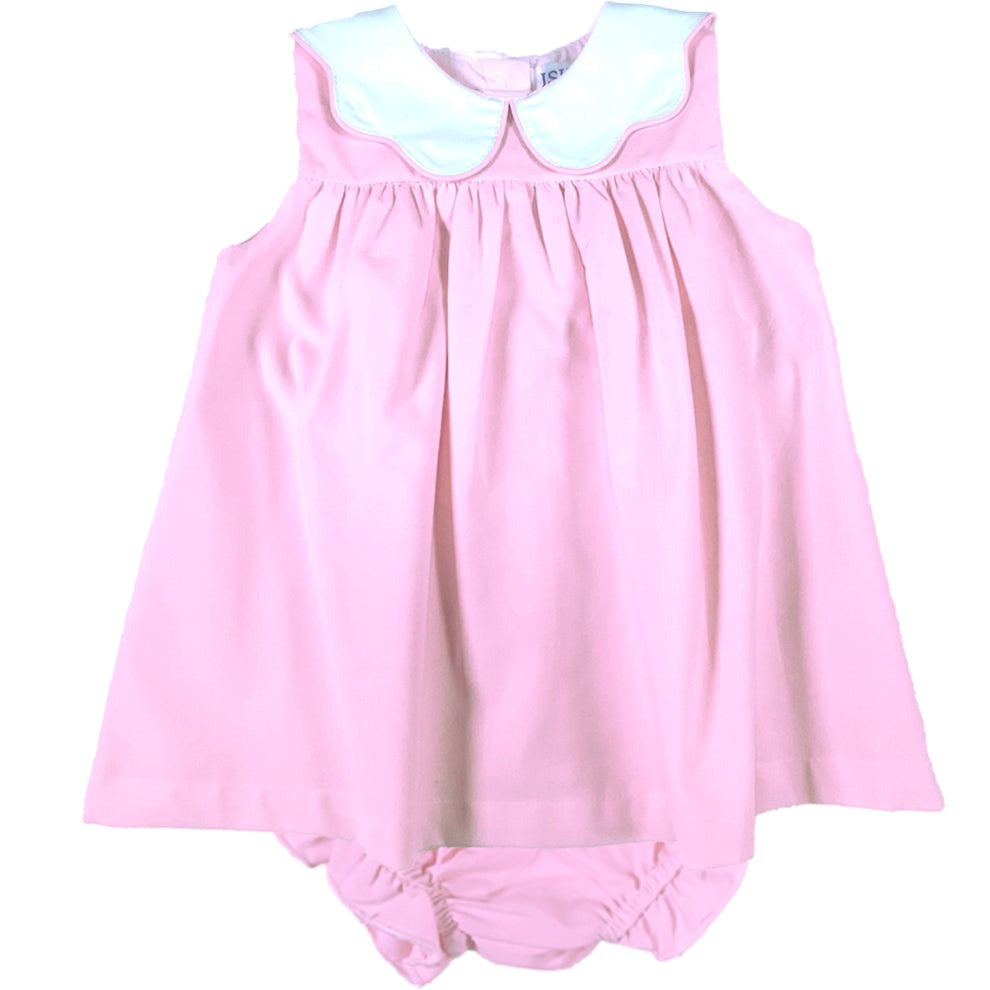 Ishtex Pink Poplin Infant Dress 6S039 5302