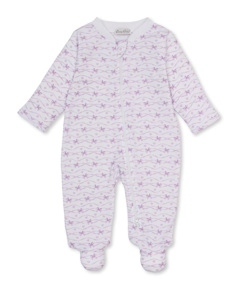 Kissy Kissy PJS Baby Bows Footie W/Zip PRT  Lilac KGQ14526N-K531 5306