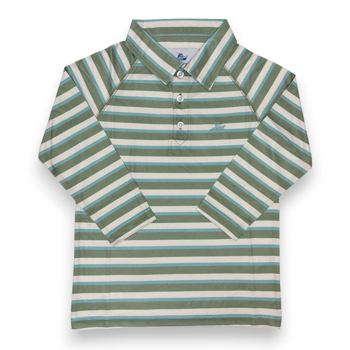 Southbound LS Polo Cedar, Green & Pineapple 4416 5309