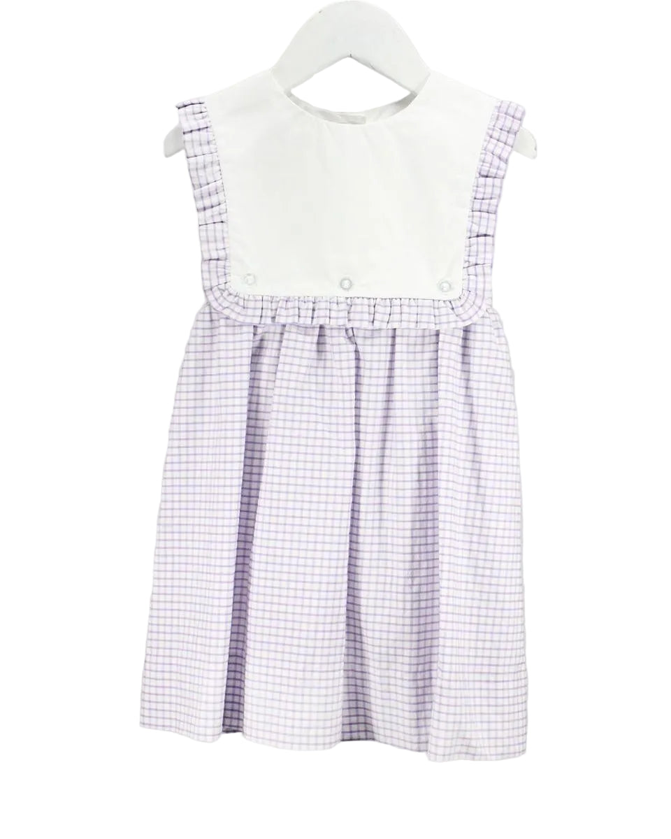 Baby Blessings Purple Gingham Straps Blair Dress BB1547 5302