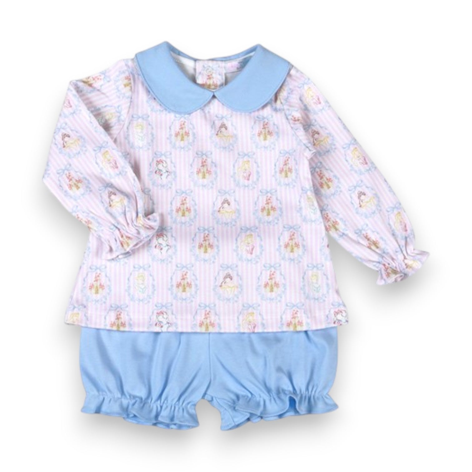 Baby Loren Royal and Charm Pima Scallop Collar Bloomer Set RCH-232