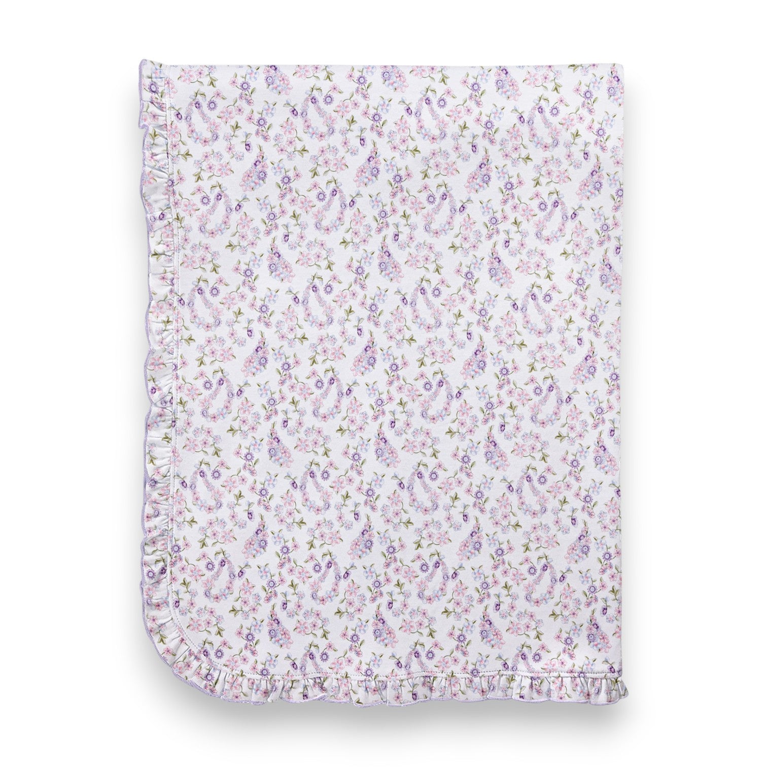 Baby Club Paisley Romance Printed Pima Blanket W/Ruffle REC015383