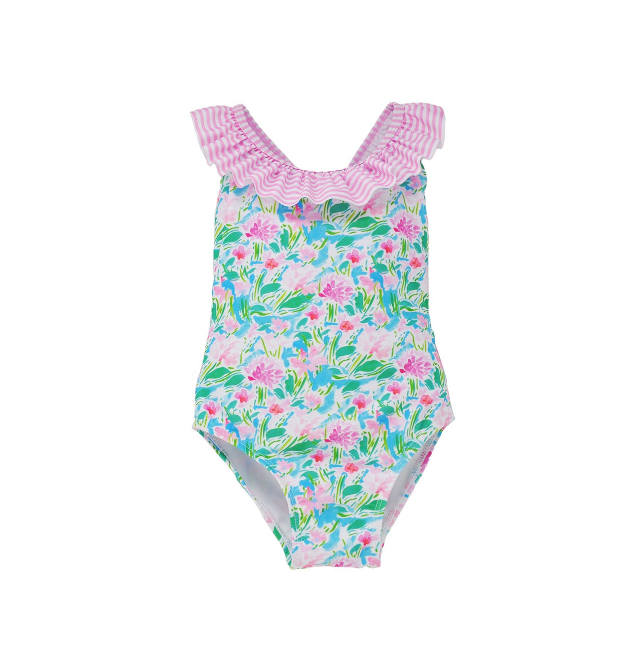 Flap Happy UPF 50 Mindy Crossback Swimsuit Lotus & Lilies RFSG/LOLI 5112