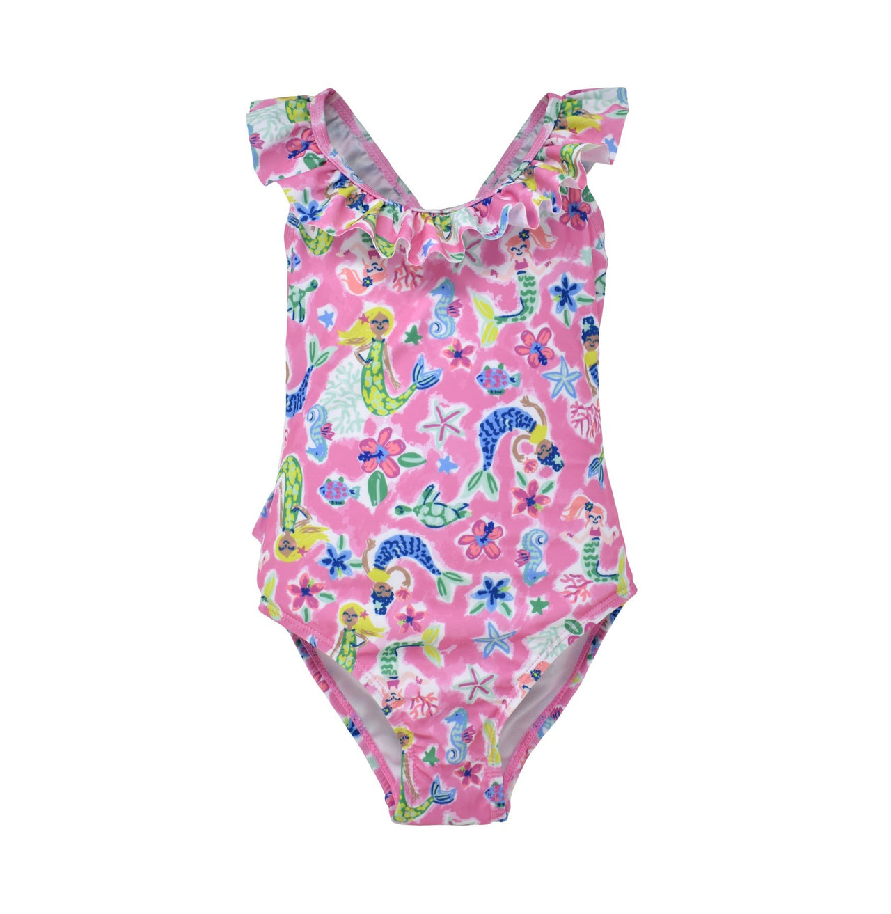 Flap Happy UPF 50 Mindy Crossback Swimsuit Mystic Mermaids RFSE/MYSM 5112