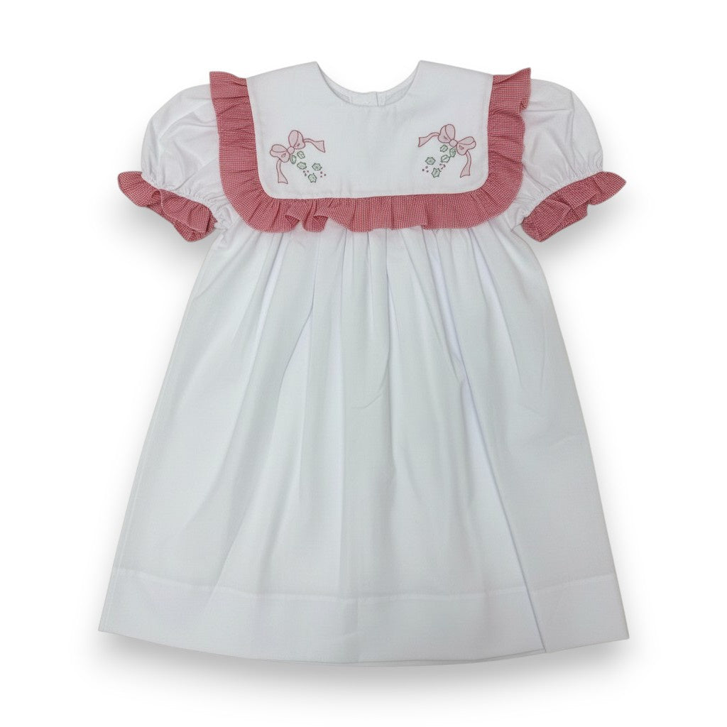Auraluz Red Check XMAS Bow Dress 2292 5309