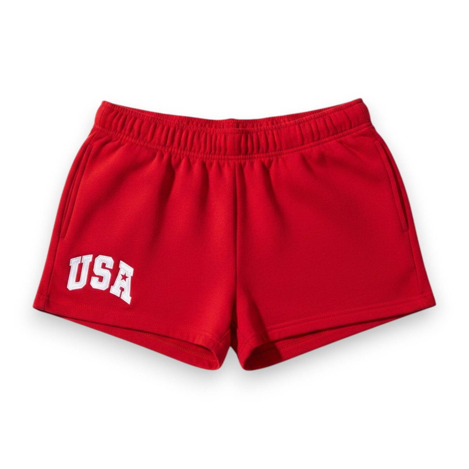 Happy Camper Red USA Youth Core Shorts Red Y600RED-1 5306