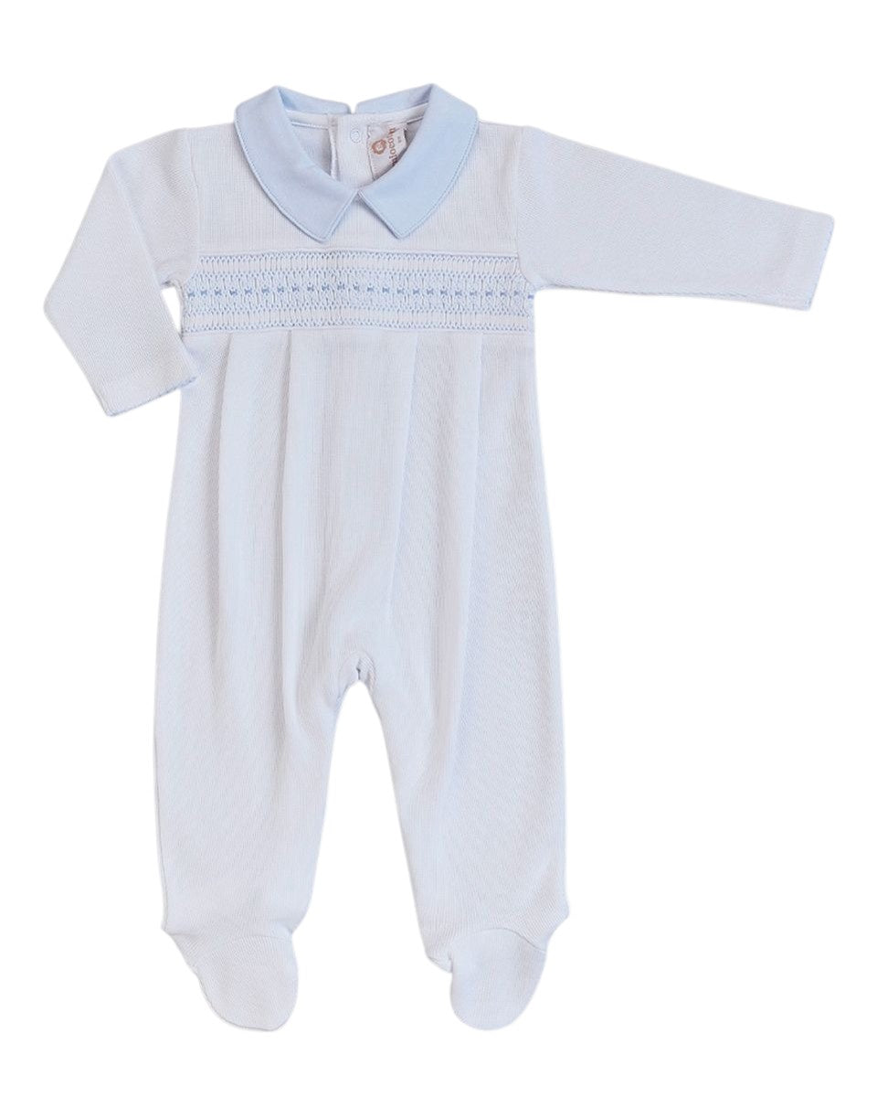 Miocotton Smocked Footie