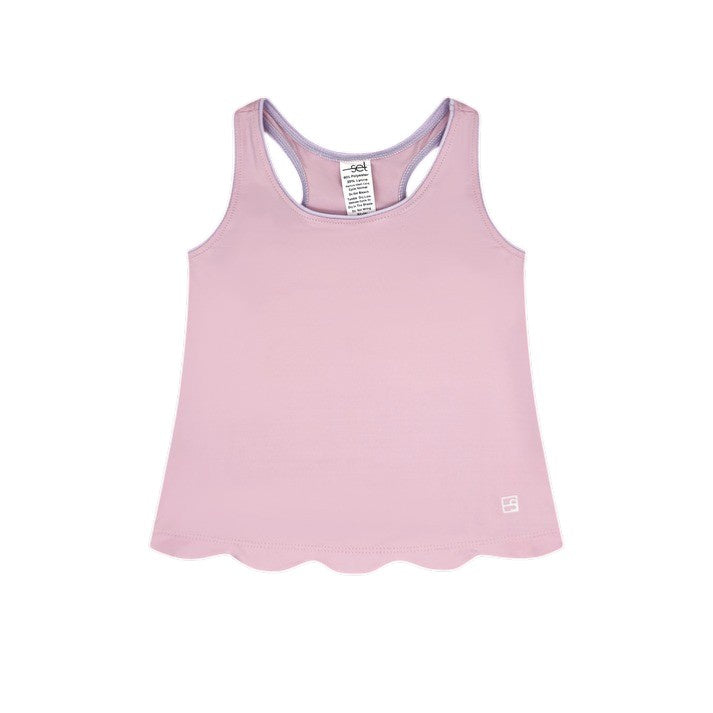 Set Athleisure Anna Scallop Tank Cotton Candy Pink, Petal Purple 5302