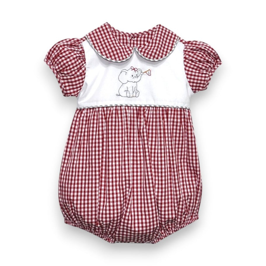 Southern Saturday Elephant W/Flag Crimson/Grey Girl Bubble  SS288-GB