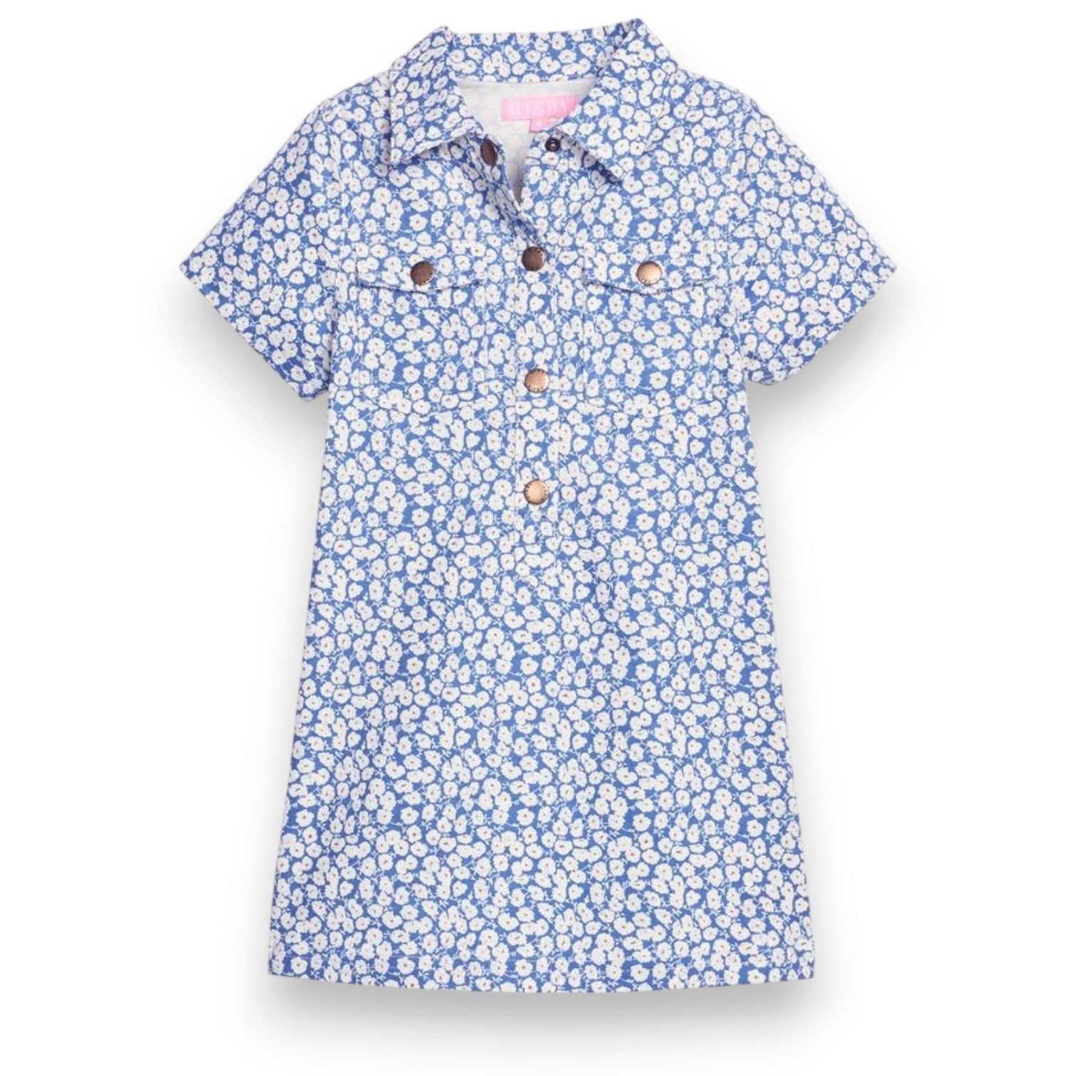 Bisby Safari Popover Dress French Blue Corduroy BA6037 5306