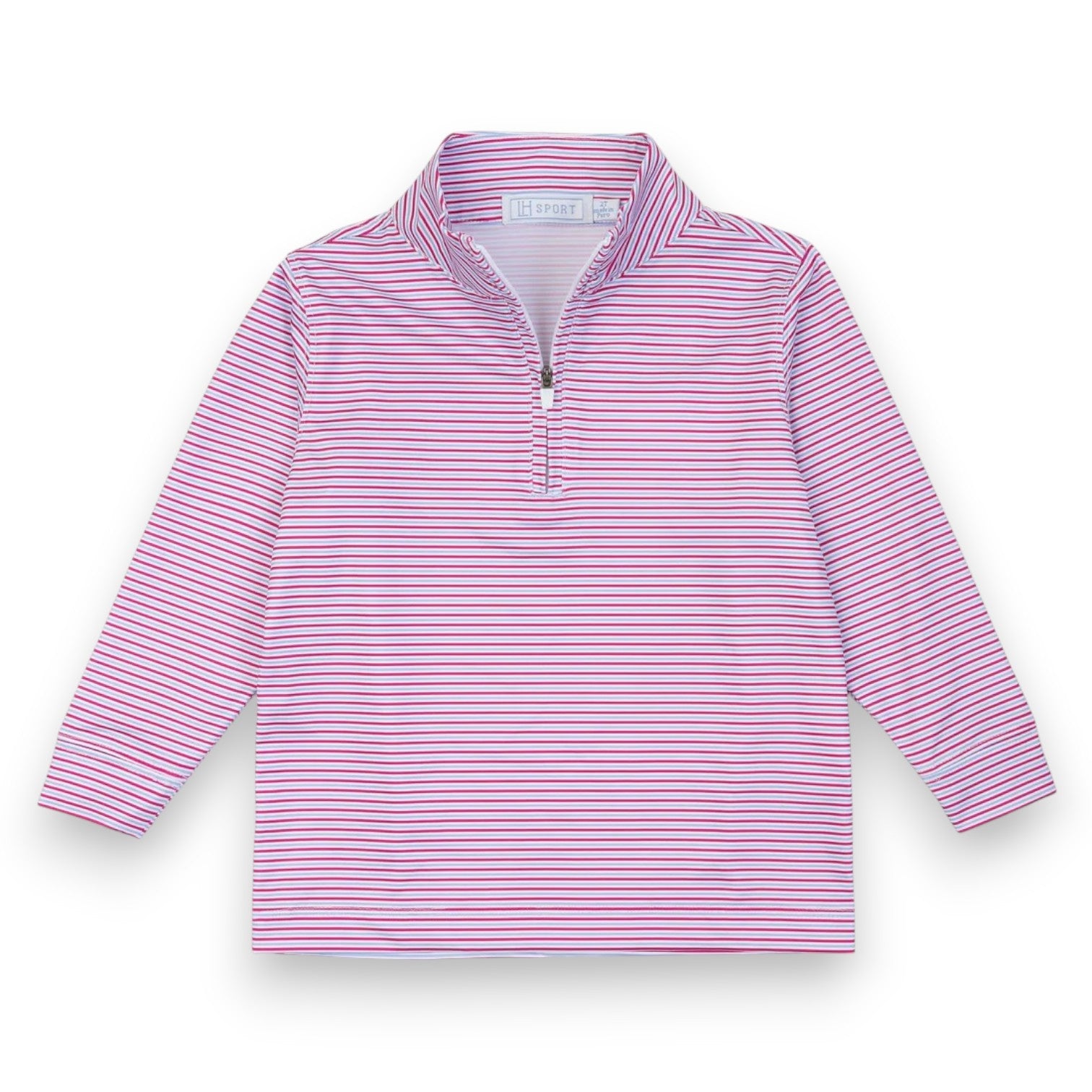 Lila & Hayes Sam Performance Pullover Club Stripe Berry Blue 5306