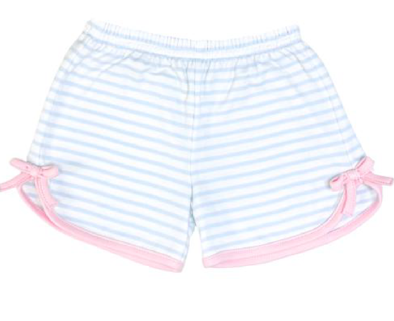 Zuccini Skylar Short Lt Blue TS Knit W/Bow Pink, Lt Blue TS Knit 5302