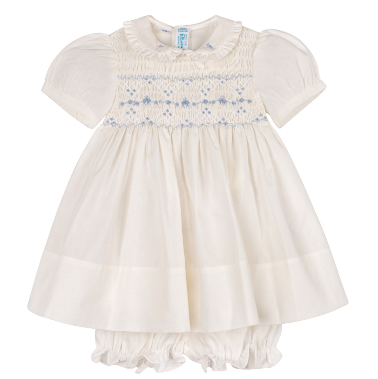 Feltman Brothers Girls Heritage Bleu Dress Ivory 87440 5303