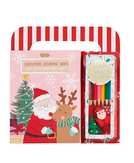 Mud Pie Christmas coloring book set