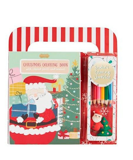 Mud Pie Christmas coloring book set