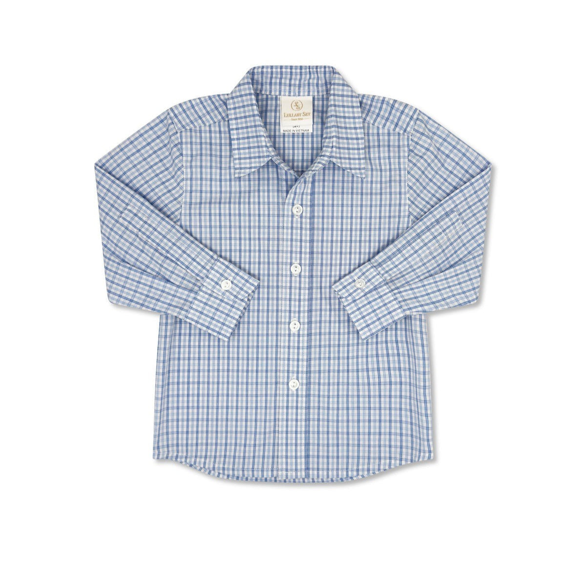 Lullaby Set Billings Blue Plaid Woven Button Down 5201