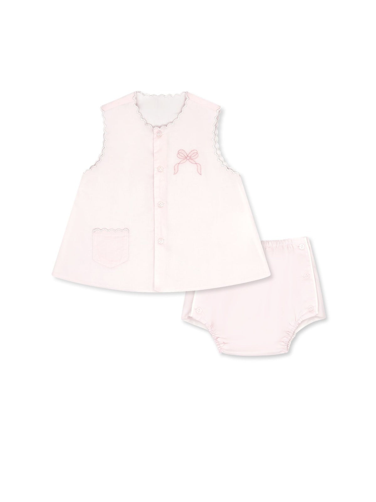 Lullaby Set Maria Diaper Set Blessings Pink  Bow 5201