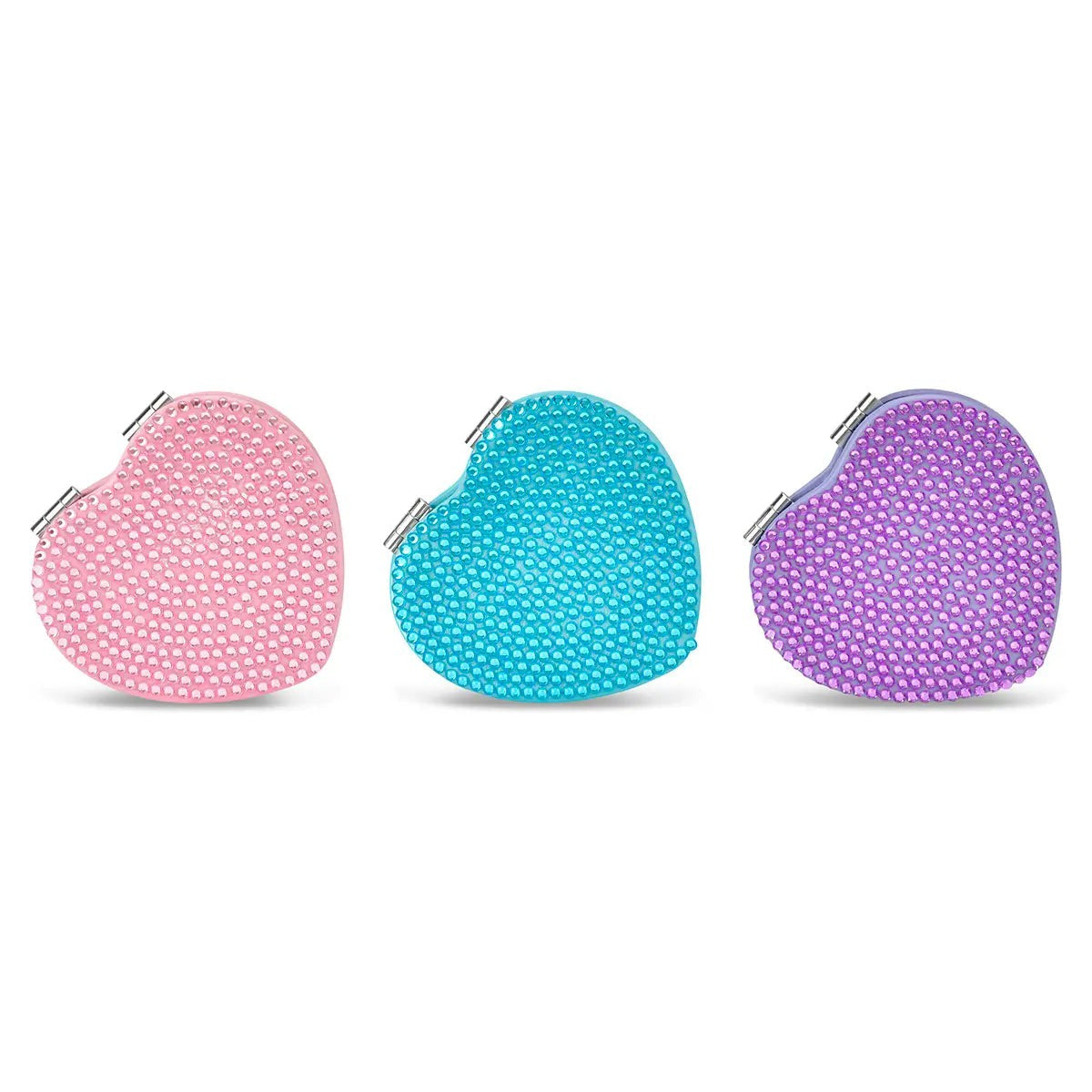 Iscream Sparkling Hearts Rhinestone Compact Mirror