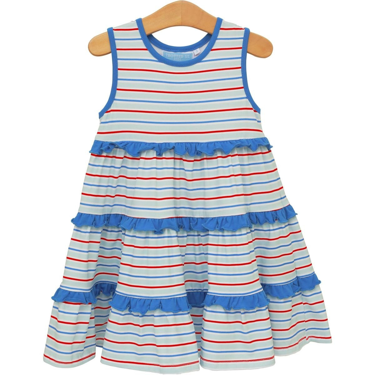 Trotter Street Kids Tinsley Twirl Dress Patriotic Stripe TSK-02534 5301