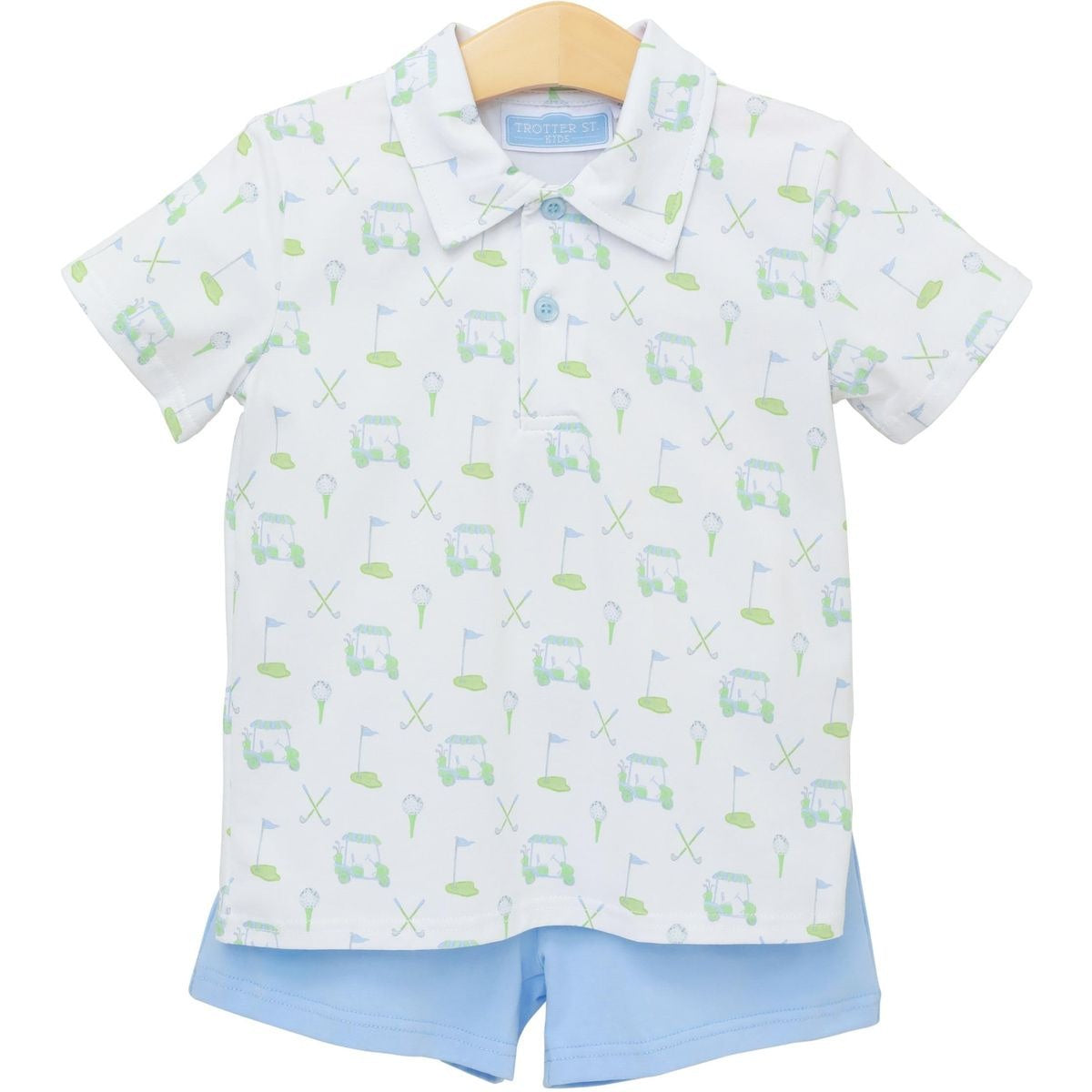 Trotter Street Kids Caddy Club Polo Short Set TSK-02700 5301