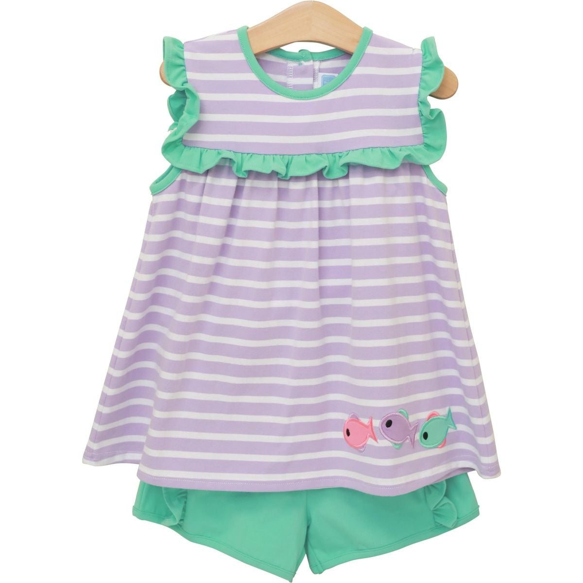 Trotter Street Kids Fishy Fishy Ruffle Short Set TSK-02714 5301