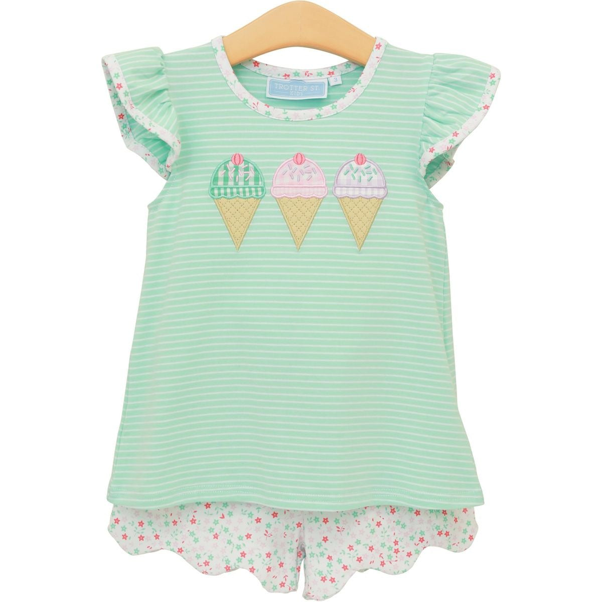 Trotter Street Kids Triple Scoop Flutter Short Set TSK-02757 5301