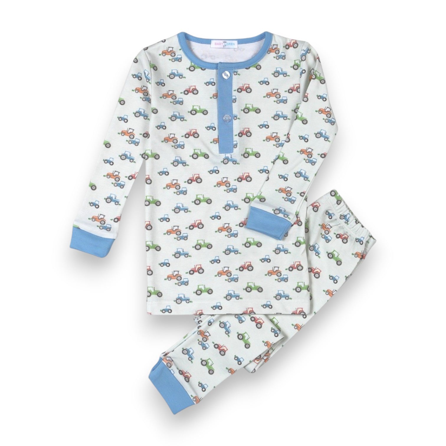 Baby Loren Tractors Pima Two Piece Loungewear TTO-099