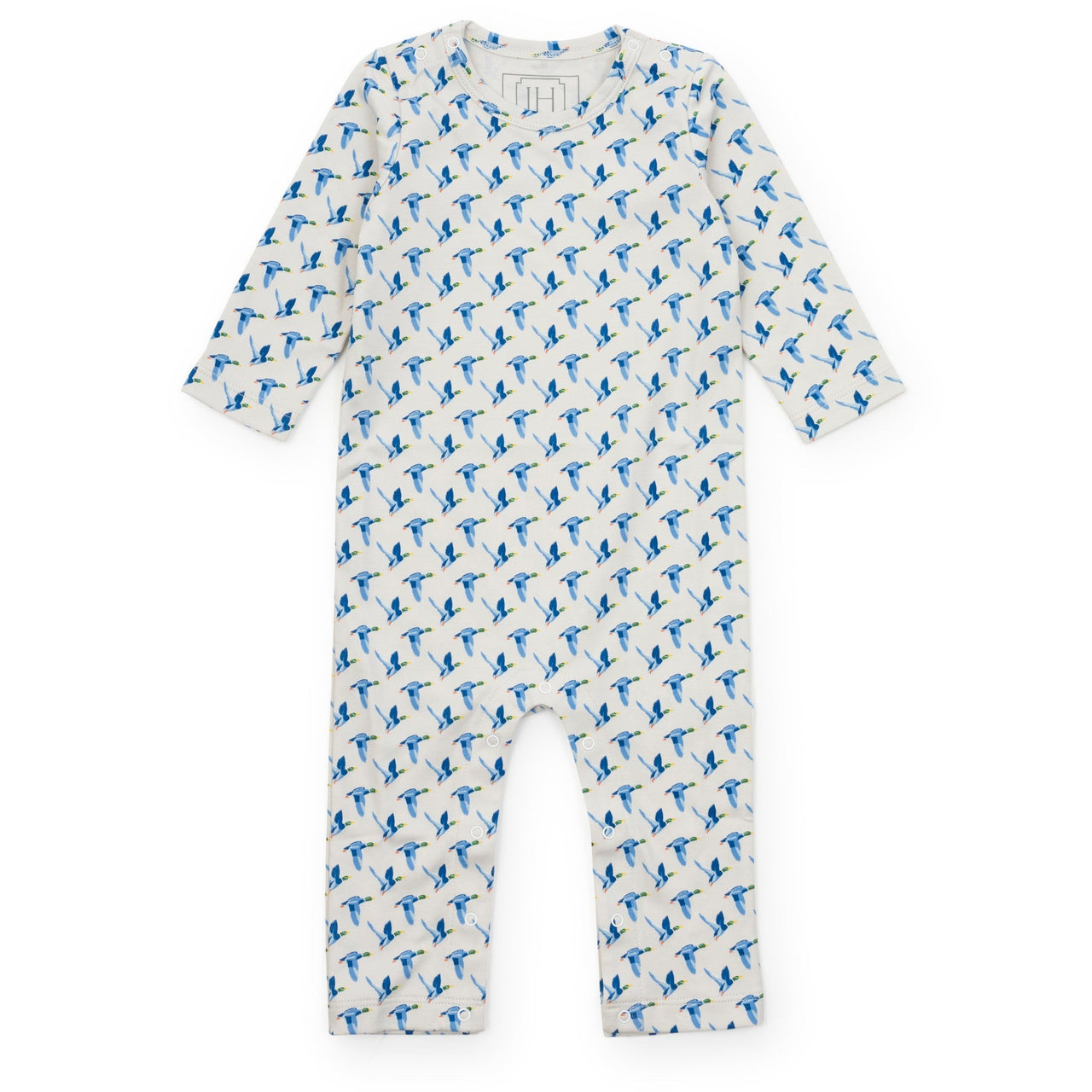 Lila & Hayes Thompson Boys' Pima Cotton Romper Mallard Ducks 5208