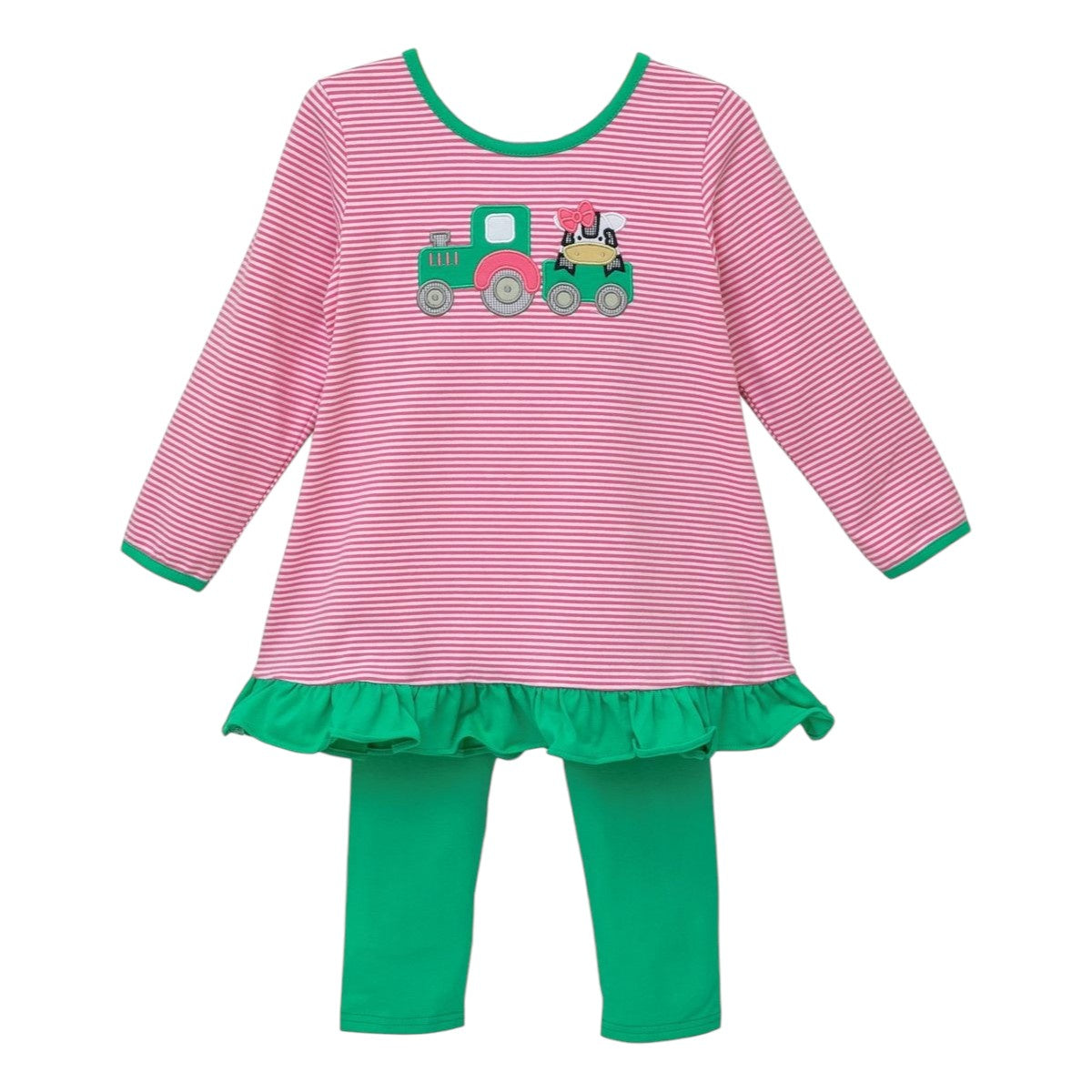 Trotter Street Kids Tractor Ruffle Pants Set TSK-02383 5208