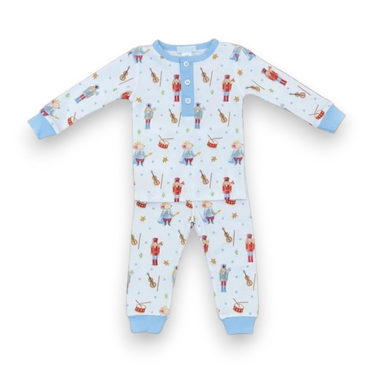 Lulu Bebe Boys Pima Nutcracker Boy LS 2pc PJ PJ-B-NUTCRACKER 5309