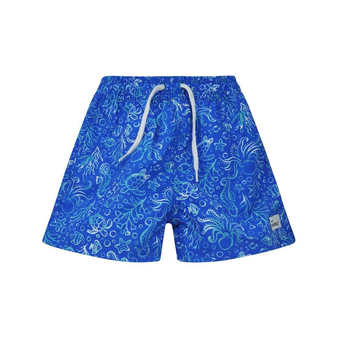 Flap Happy Calypso Sea UPF 50 Wesley Swim Trunks W/Mesh Liner WESH CALY 5212