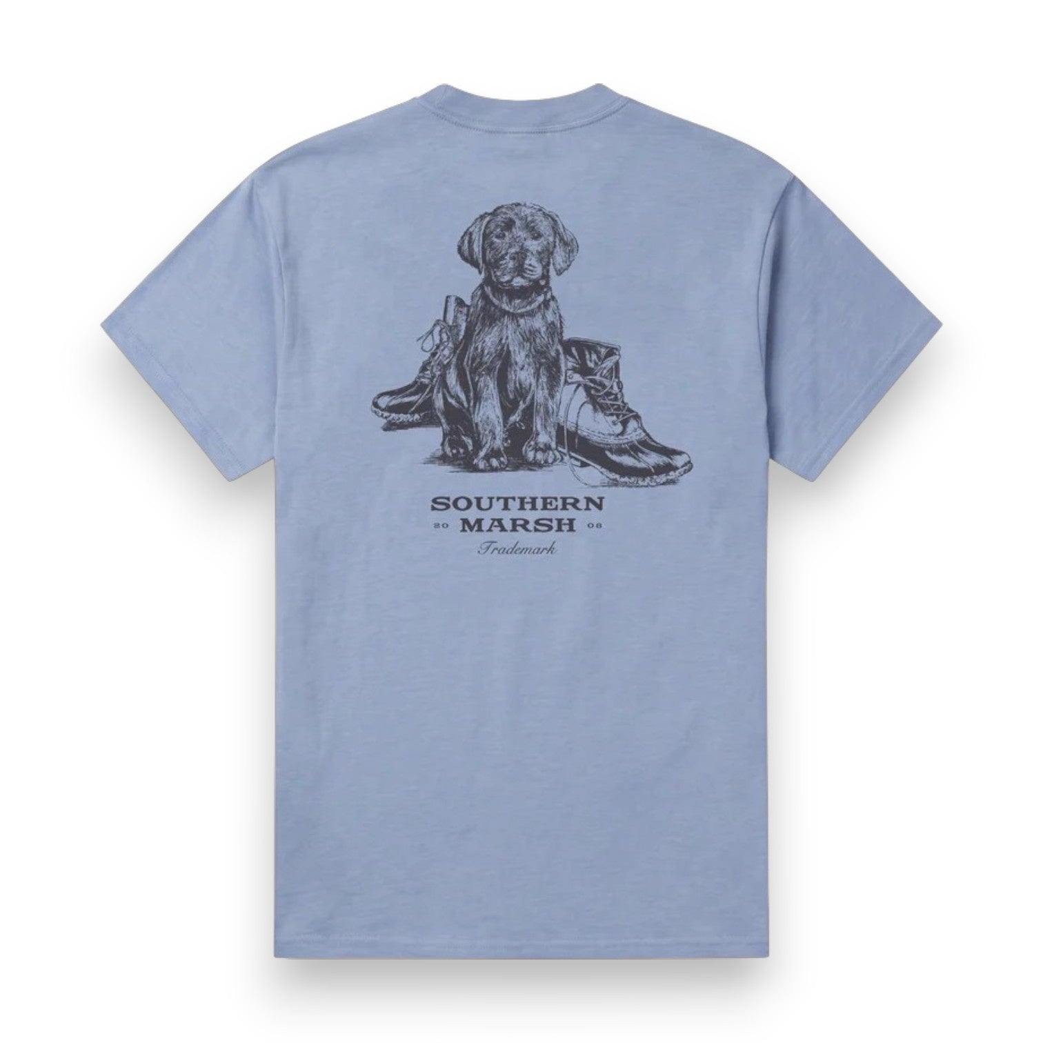 Southern Marsh Youth Seawash Pup & Boots Washed Blue Tee YTPUP 5308